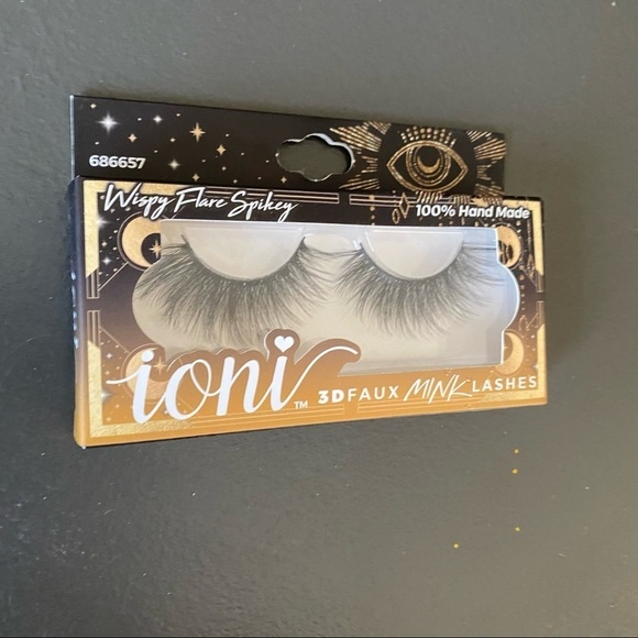 Ioni 3D Faux Mink Lashes Crystals Wispy Flare Spikey 686657 New Costume Cosplay - Picture 1 of 9